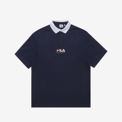 Fila Ruzufit Biella Italia Logo - Miesten Poolopaita - Laivastonsininen | FI-36595